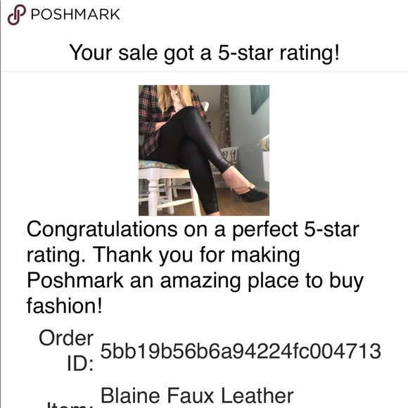 Restocked ❄️ LA Black Faux Leather Leggings 2 Left - Picture 6 of 7